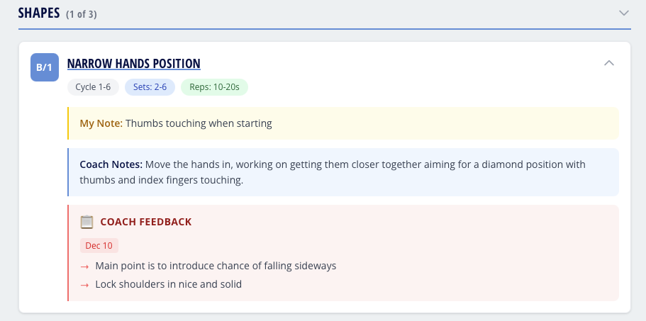Inline feedback view