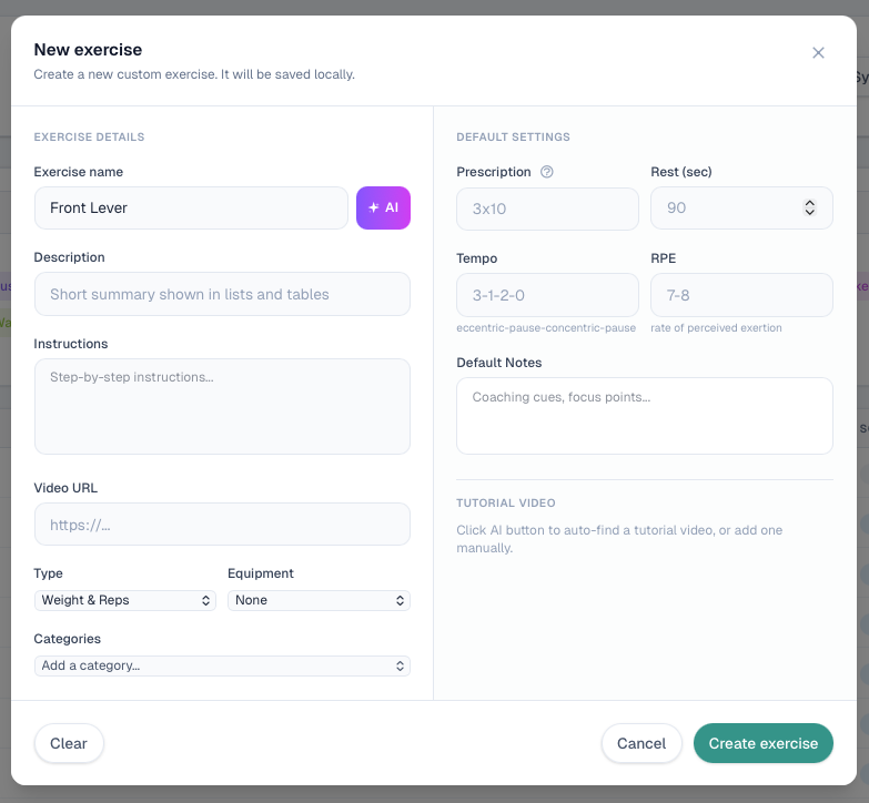 After AI fills exercise